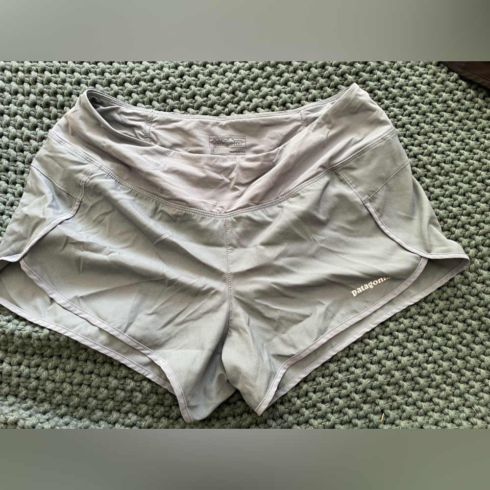 Patagonia Pale Blue Athletic Shorts | L
